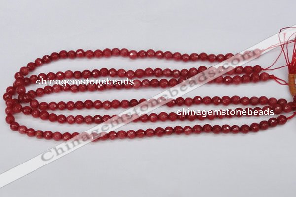 CCN1840 15 inches 4mm faceted round candy jade beads wholesale