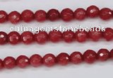 CCN1841 15 inches 6mm faceted round candy jade beads wholesale