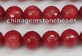 CCN1844 15 inches 12mm faceted round candy jade beads wholesale