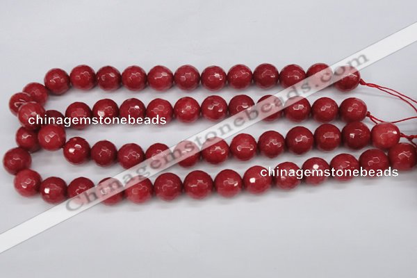 CCN1845 15 inches 14mm faceted round candy jade beads wholesale