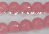CCN1854 15 inches 12mm faceted round candy jade beads wholesale