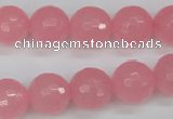 CCN1854 15 inches 12mm faceted round candy jade beads wholesale