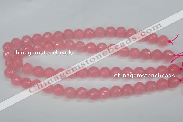 CCN1854 15 inches 12mm faceted round candy jade beads wholesale