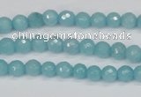 CCN1860 15 inches 4mm faceted round candy jade beads wholesale