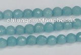 CCN1861 15 inches 6mm faceted round candy jade beads wholesale