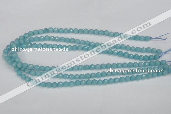 CCN1861 15 inches 6mm faceted round candy jade beads wholesale