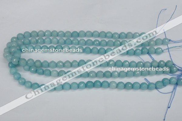 CCN1862 15 inches 8mm faceted round candy jade beads wholesale