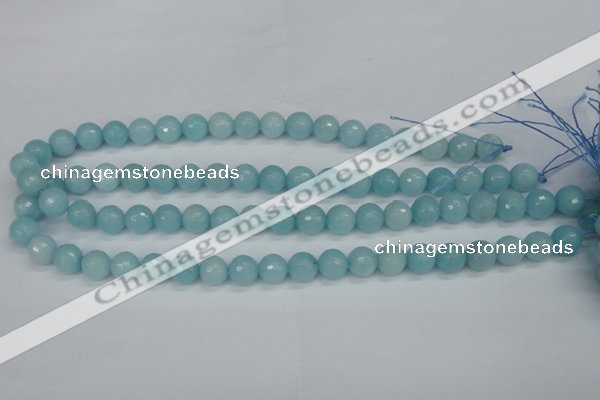 CCN1863 15 inches 10mm faceted round candy jade beads wholesale