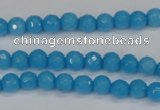 CCN1870 15 inches 4mm faceted round candy jade beads wholesale