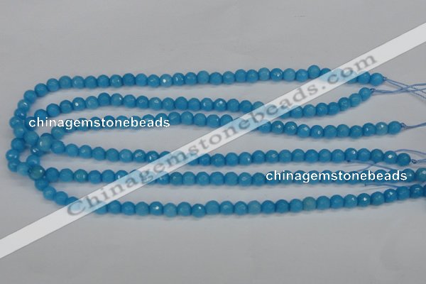 CCN1870 15 inches 4mm faceted round candy jade beads wholesale