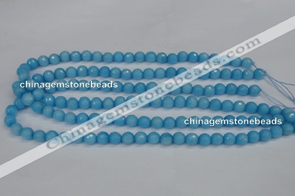 CCN1872 15 inches 8mm faceted round candy jade beads wholesale