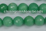 CCN1884 15 inches 12mm faceted round candy jade beads wholesale