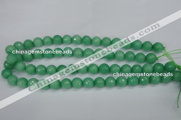 CCN1884 15 inches 12mm faceted round candy jade beads wholesale