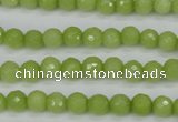 CCN1900 15 inches 4mm faceted round candy jade beads wholesale