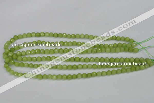 CCN1900 15 inches 4mm faceted round candy jade beads wholesale