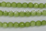 CCN1901 15 inches 6mm faceted round candy jade beads wholesale