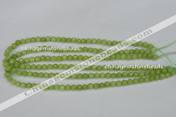 CCN1901 15 inches 6mm faceted round candy jade beads wholesale