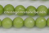 CCN1904 15 inches 12mm faceted round candy jade beads wholesale