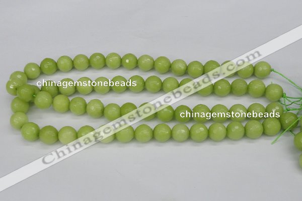 CCN1904 15 inches 12mm faceted round candy jade beads wholesale