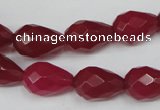 CCN191 15.5 inches 10*14mm faceted teardrop candy jade beads