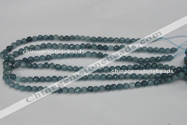 CCN1911 15 inches 6mm faceted round candy jade beads wholesale