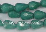 CCN193 15.5 inches 10*14mm faceted teardrop candy jade beads