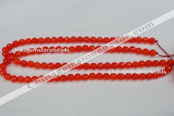 CCN1951 15 inches 6mm faceted round candy jade beads wholesale