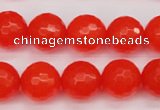 CCN1955 15 inches 14mm faceted round candy jade beads wholesale