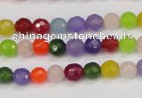 CCN1982 15 inches 8mm faceted round candy jade beads wholesale