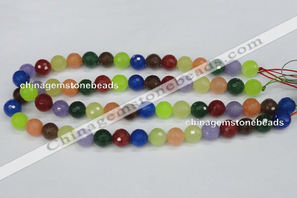 CCN1984 15 inches 12mm faceted round candy jade beads wholesale