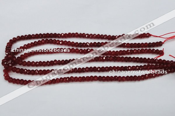 CCN1989 15 inches 4*6mm faceted rondelle candy jade beads wholesale