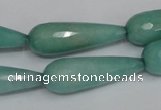 CCN199 15.5 inches 10*30mm faceted teardrop candy jade beads