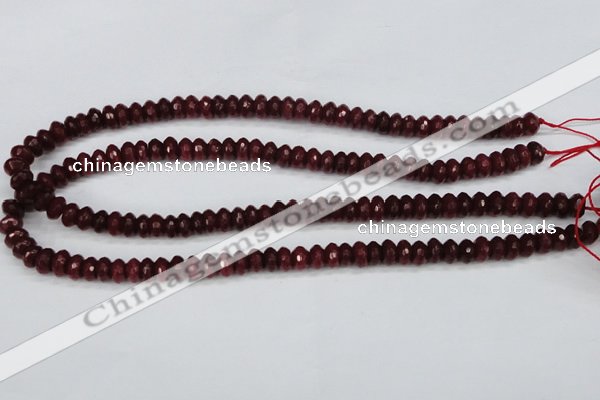 CCN1990 15 inches 5*8mm faceted rondelle candy jade beads wholesale