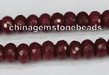 CCN1991 15 inches 6*10mm faceted rondelle candy jade beads wholesale