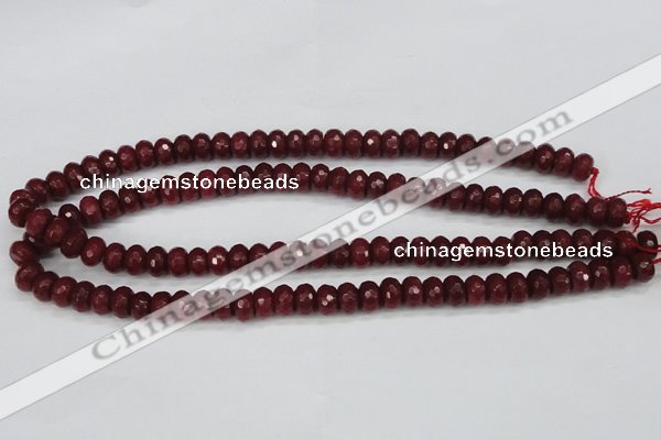 CCN1991 15 inches 6*10mm faceted rondelle candy jade beads wholesale