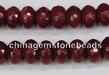 CCN1992 15 inches 8*12mm faceted rondelle candy jade beads wholesale