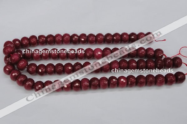 CCN1993 15 inches 10*14mm faceted rondelle candy jade beads wholesale