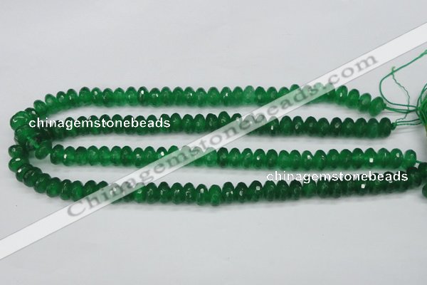 CCN1998 15 inches 6*10mm faceted rondelle candy jade beads wholesale