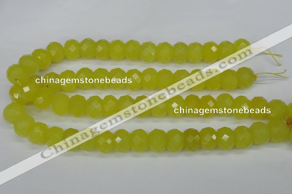 CCN2008 15 inches 12*16mm faceted rondelle candy jade beads wholesale