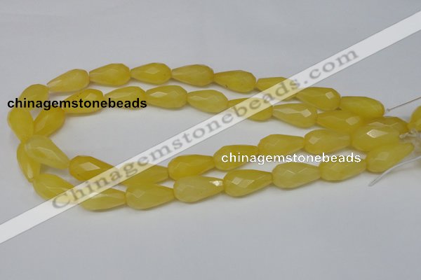 CCN202 15.5 inches 12*22mm faceted teardrop candy jade beads