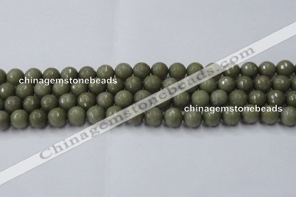 CCN2026 15 inches 12mm faceted round candy jade beads wholesale