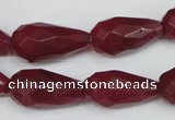 CCN203 15.5 inches 12*22mm faceted teardrop candy jade beads