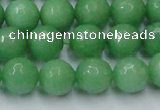 CCN2033 15 inches 12mm faceted round candy jade beads wholesale