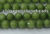 CCN2037 15 inches 6mm faceted round candy jade beads wholesale