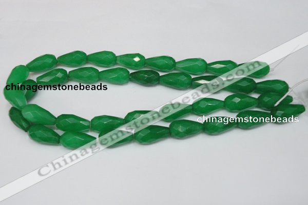 CCN204 15.5 inches 12*22mm faceted teardrop candy jade beads