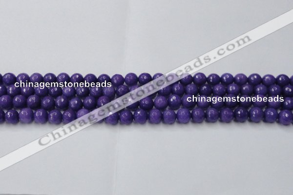 CCN2059 15 inches 8mm faceted round candy jade beads wholesale