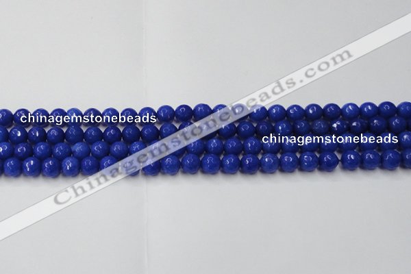 CCN2065 15 inches 6mm faceted round candy jade beads wholesale