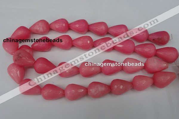 CCN208 15.5 inches 18*25mm faceted teardrop candy jade beads