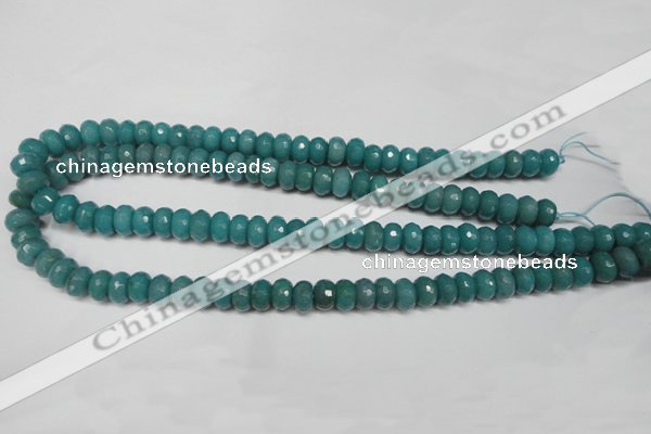 CCN2102 15.5 inches 6*10mm faceted rondelle candy jade beads