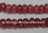 CCN2127 15.5 inches 6*10mm faceted rondelle candy jade beads